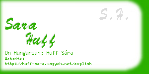 sara huff business card